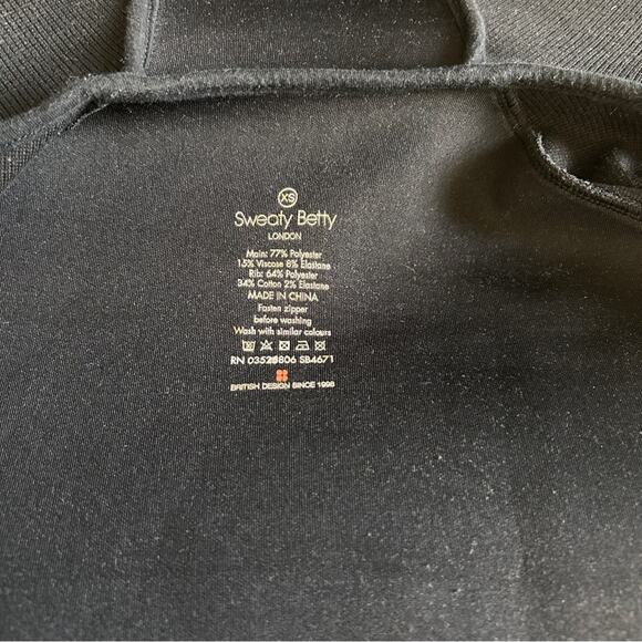 SWEATY BETTY Cross Train Hoodie Jacket, Black, XS Full Zip - Picture 13 of 16